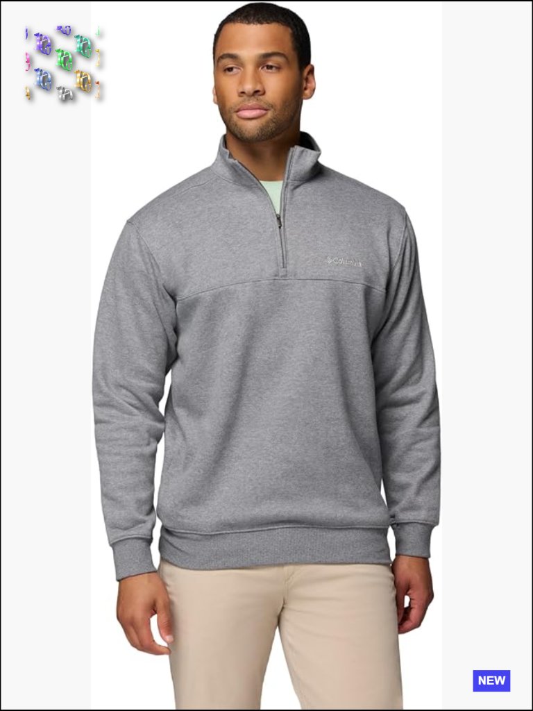 Fleece Half Zip Pullover Classic Fit Sueded Layer Outdoor Casual Warm